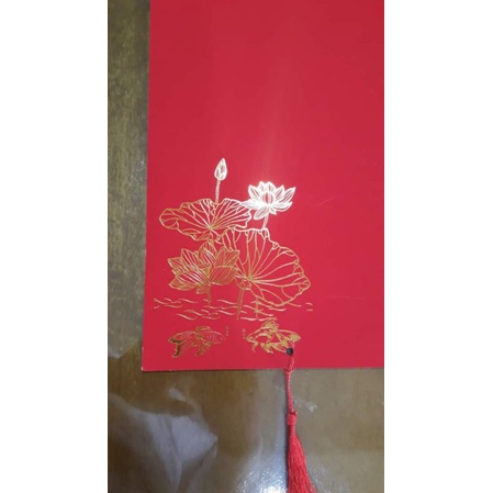 Combo 10 giấy viết thư pháp màu đỏ